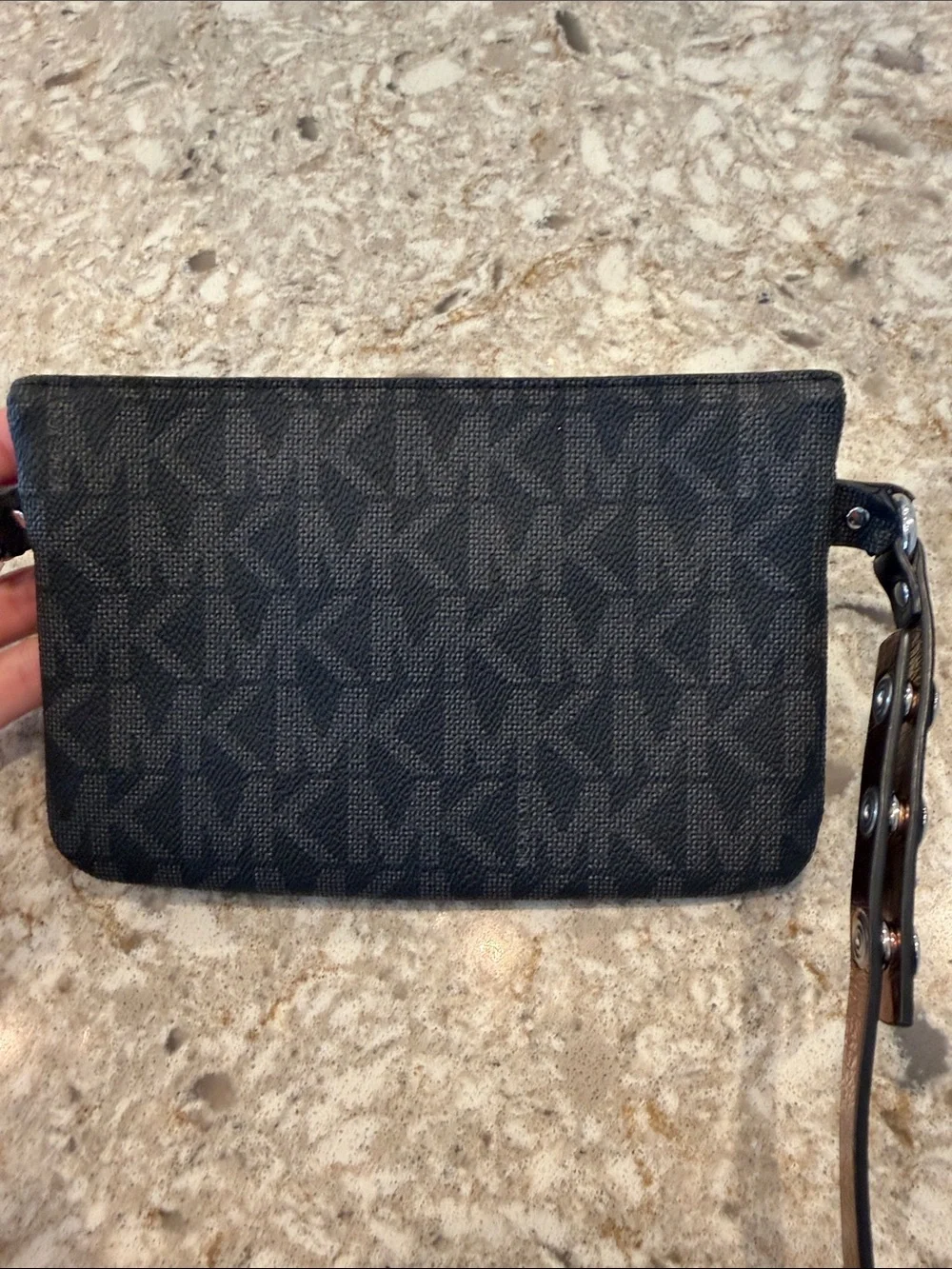 Michael Kors Black Logo Chain Strap Belt Bag L